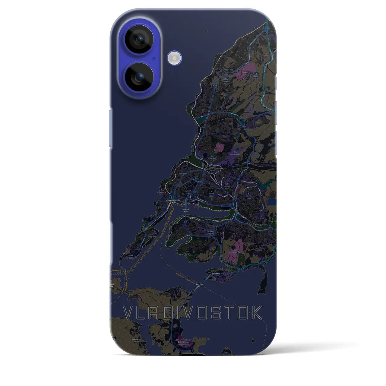 【ウラジオストク(ロシア)】地図柄iPhoneケース(バックカバータイプ)