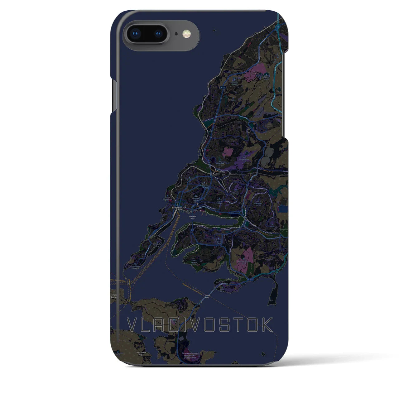【ウラジオストク(ロシア)】地図柄iPhoneケース(バックカバータイプ)