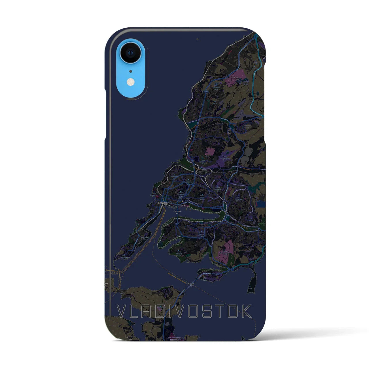【ウラジオストク(ロシア)】地図柄iPhoneケース(バックカバータイプ)
