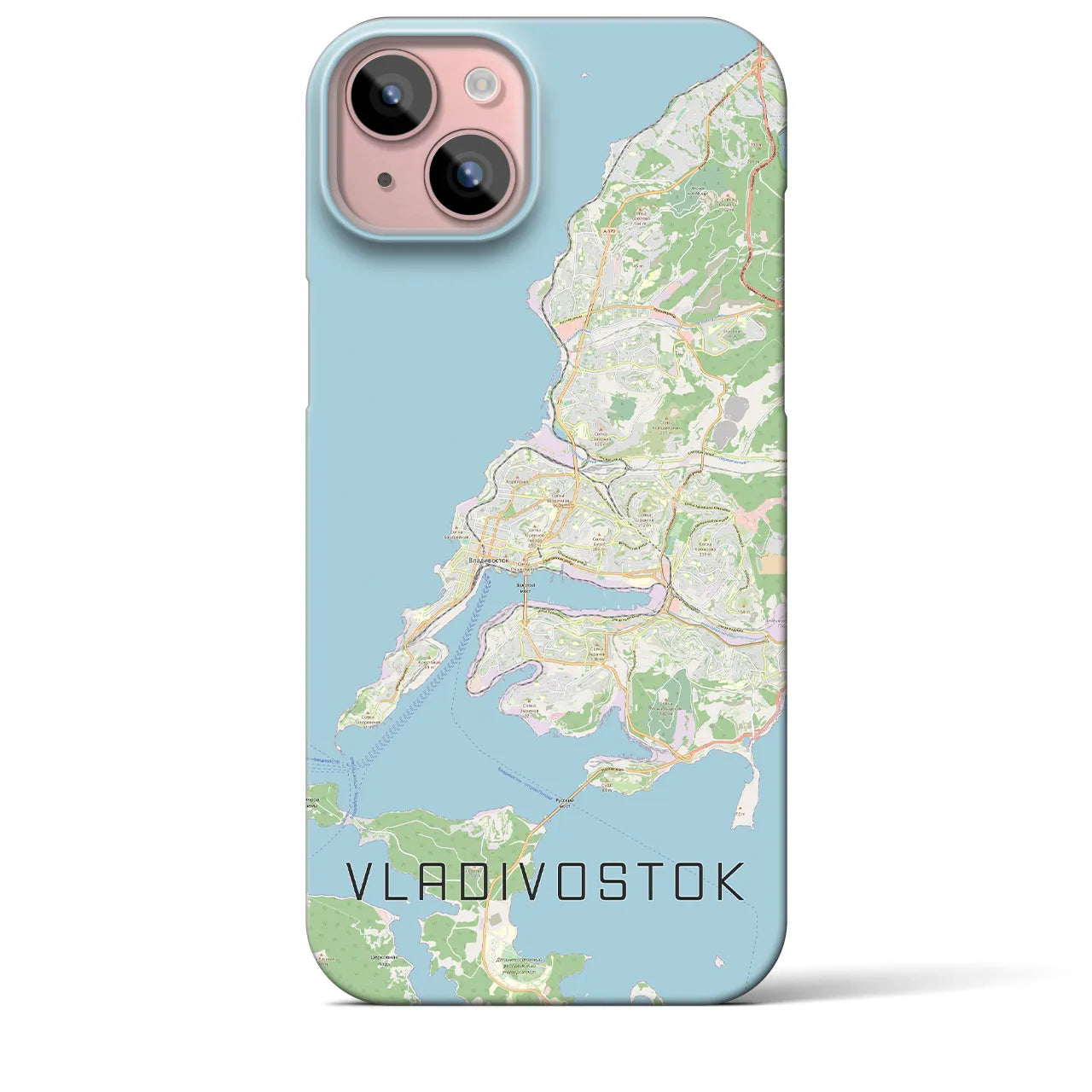 【ウラジオストク(ロシア)】地図柄iPhoneケース(バックカバータイプ)