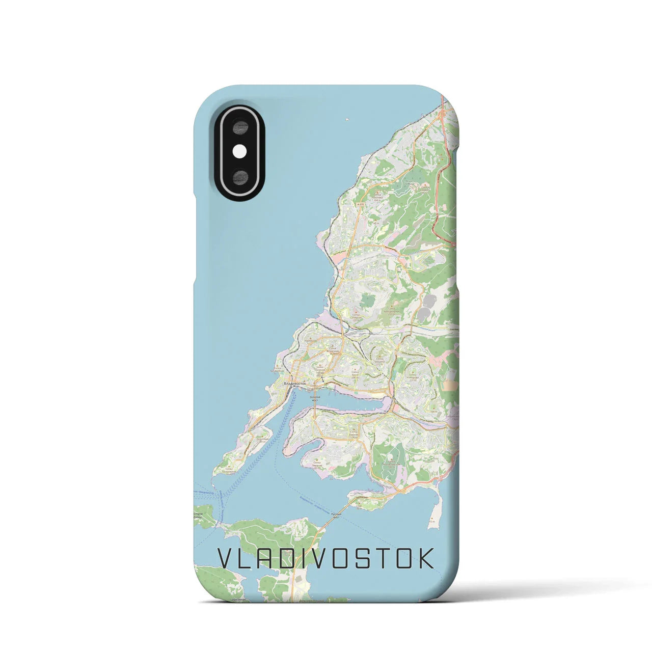 【ウラジオストク(ロシア)】地図柄iPhoneケース(バックカバータイプ)