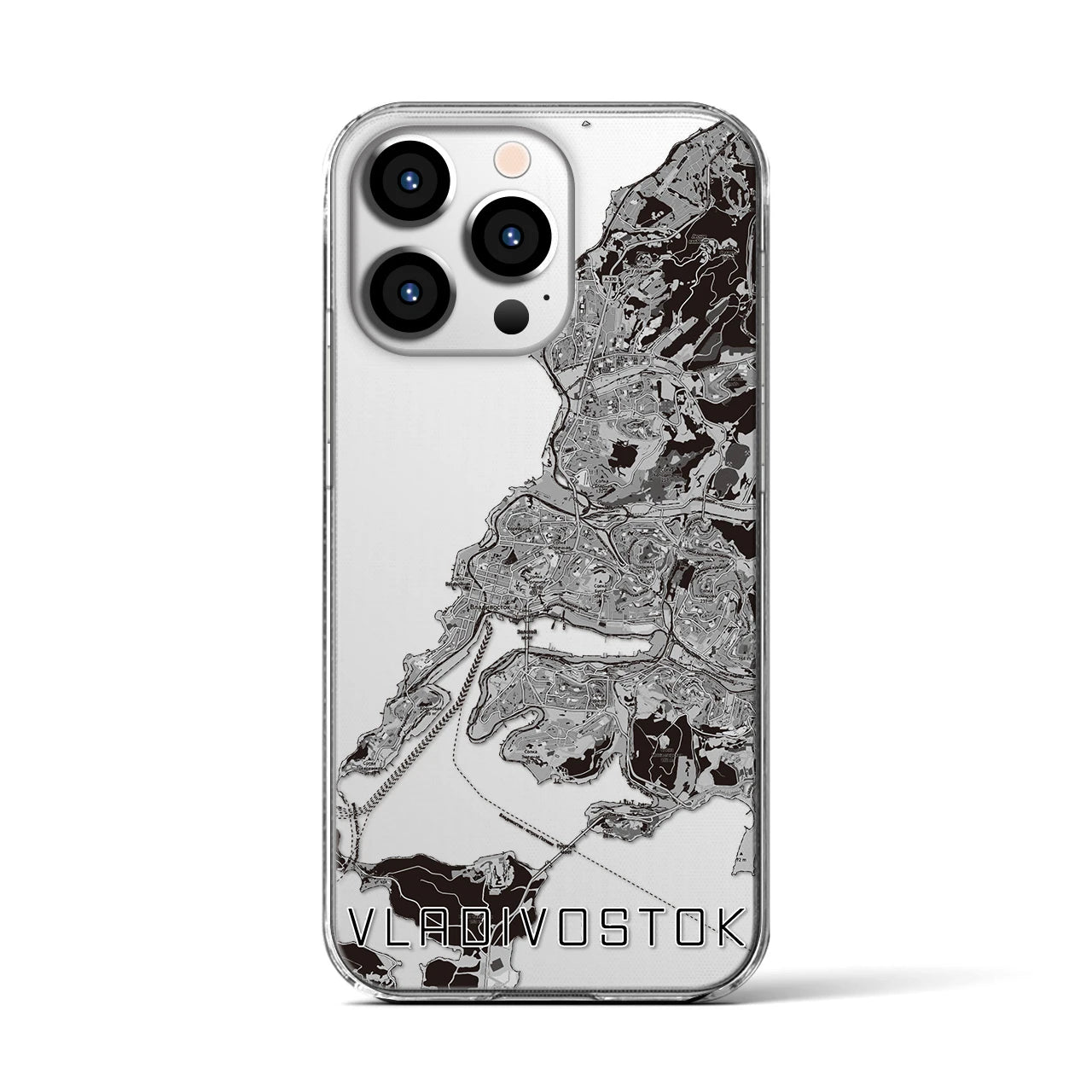 【ウラジオストク(ロシア)】地図柄iPhoneケース(クリアタイプ)