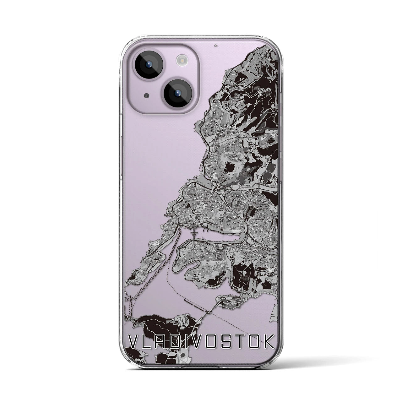 【ウラジオストク(ロシア)】地図柄iPhoneケース(クリアタイプ)