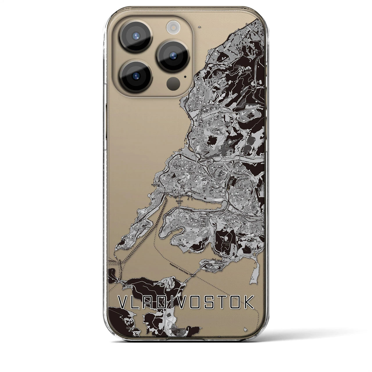 【ウラジオストク(ロシア)】地図柄iPhoneケース(クリアタイプ)