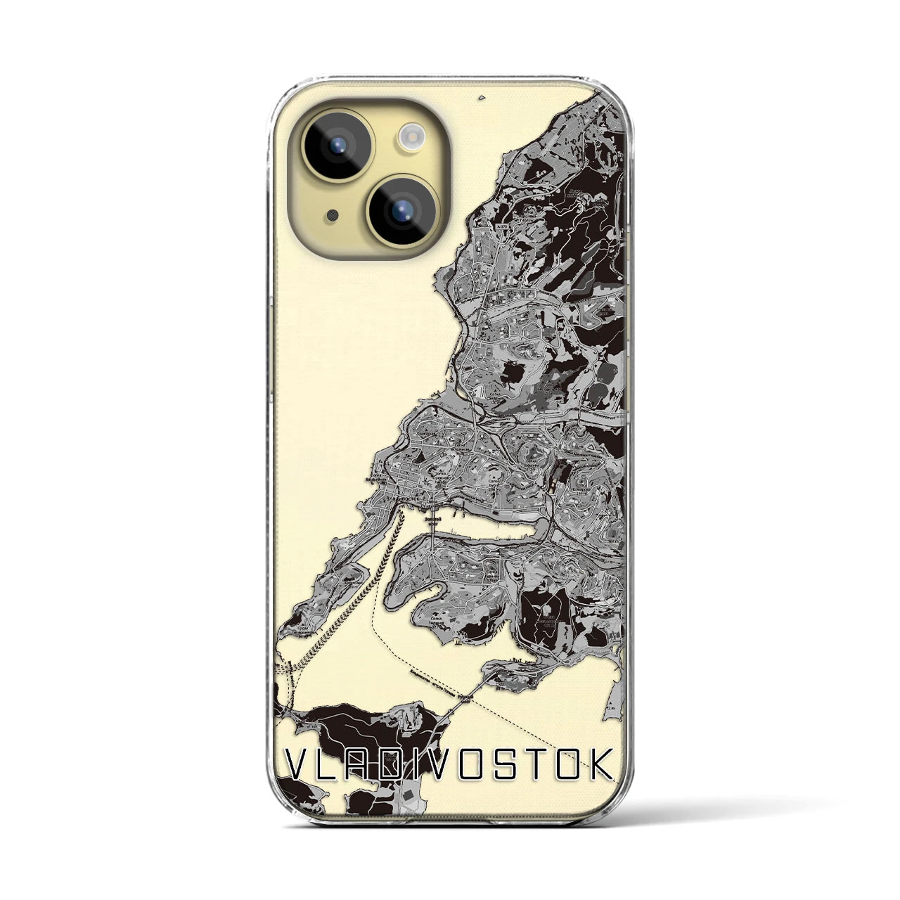 【ウラジオストク(ロシア)】地図柄iPhoneケース(クリアタイプ)