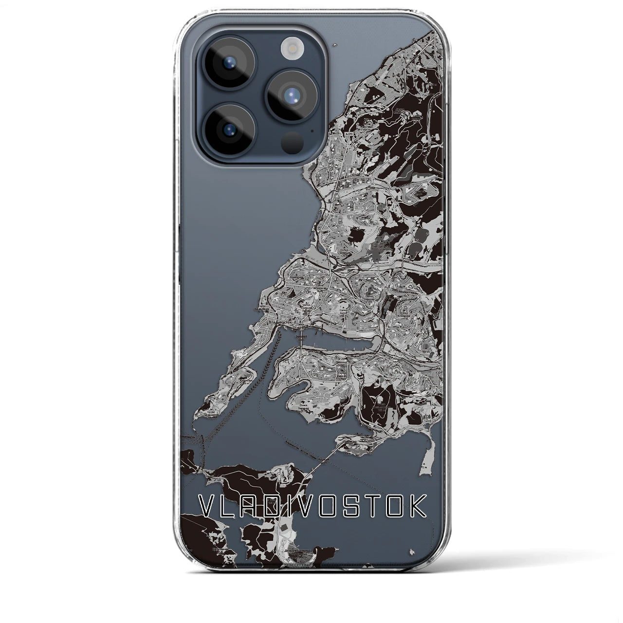 【ウラジオストク(ロシア)】地図柄iPhoneケース(クリアタイプ)