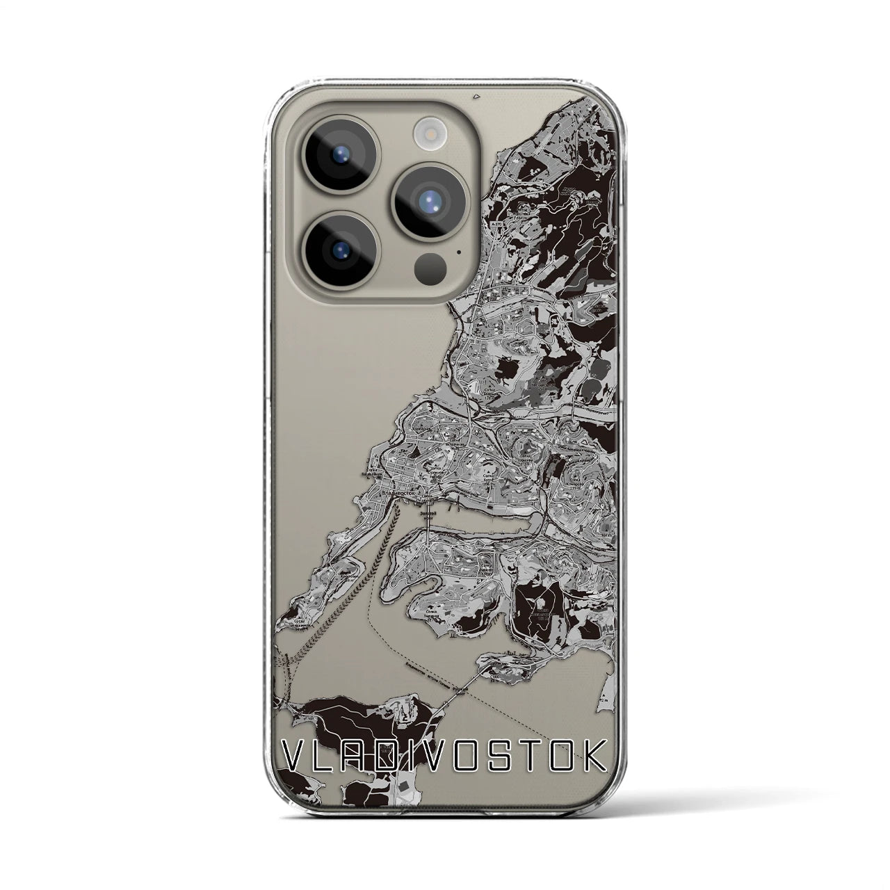 【ウラジオストク(ロシア)】地図柄iPhoneケース(クリアタイプ)