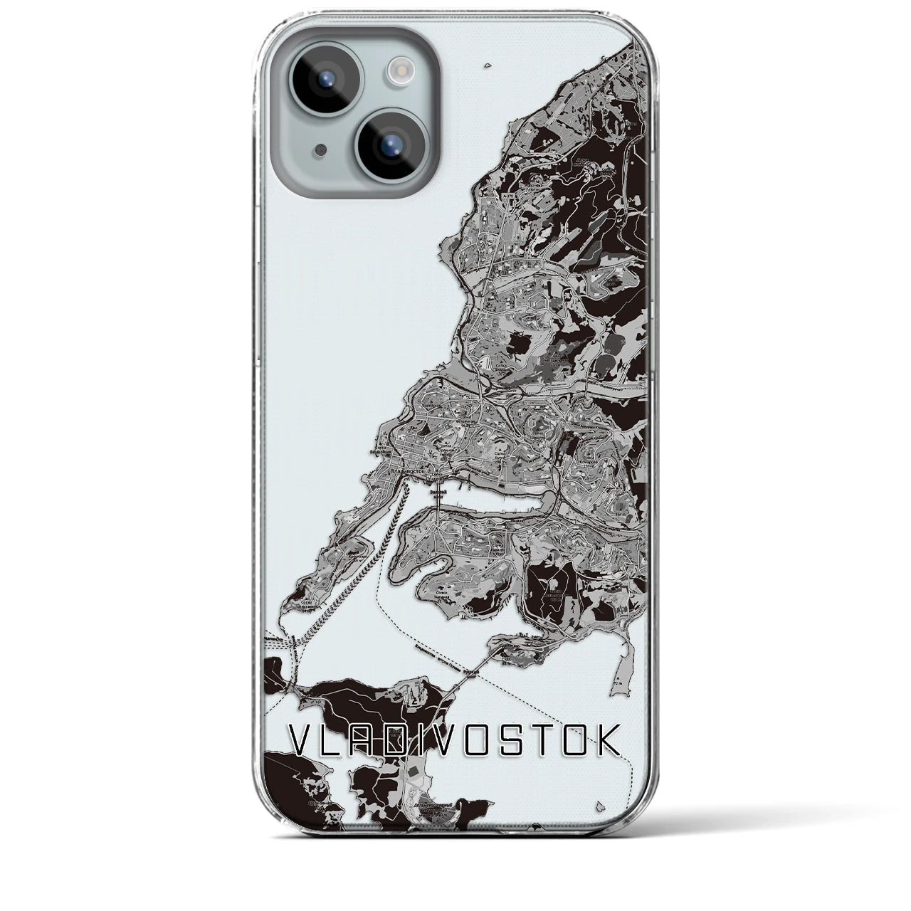 【ウラジオストク(ロシア)】地図柄iPhoneケース(クリアタイプ)