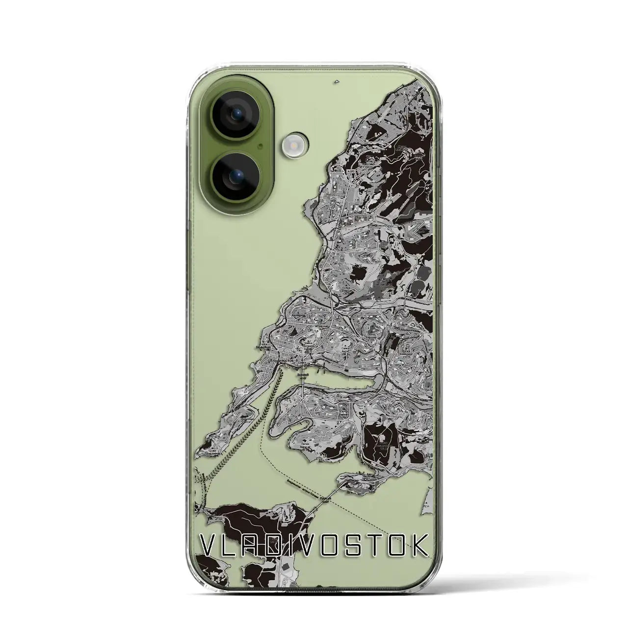 【ウラジオストク(ロシア)】地図柄iPhoneケース(クリアタイプ)