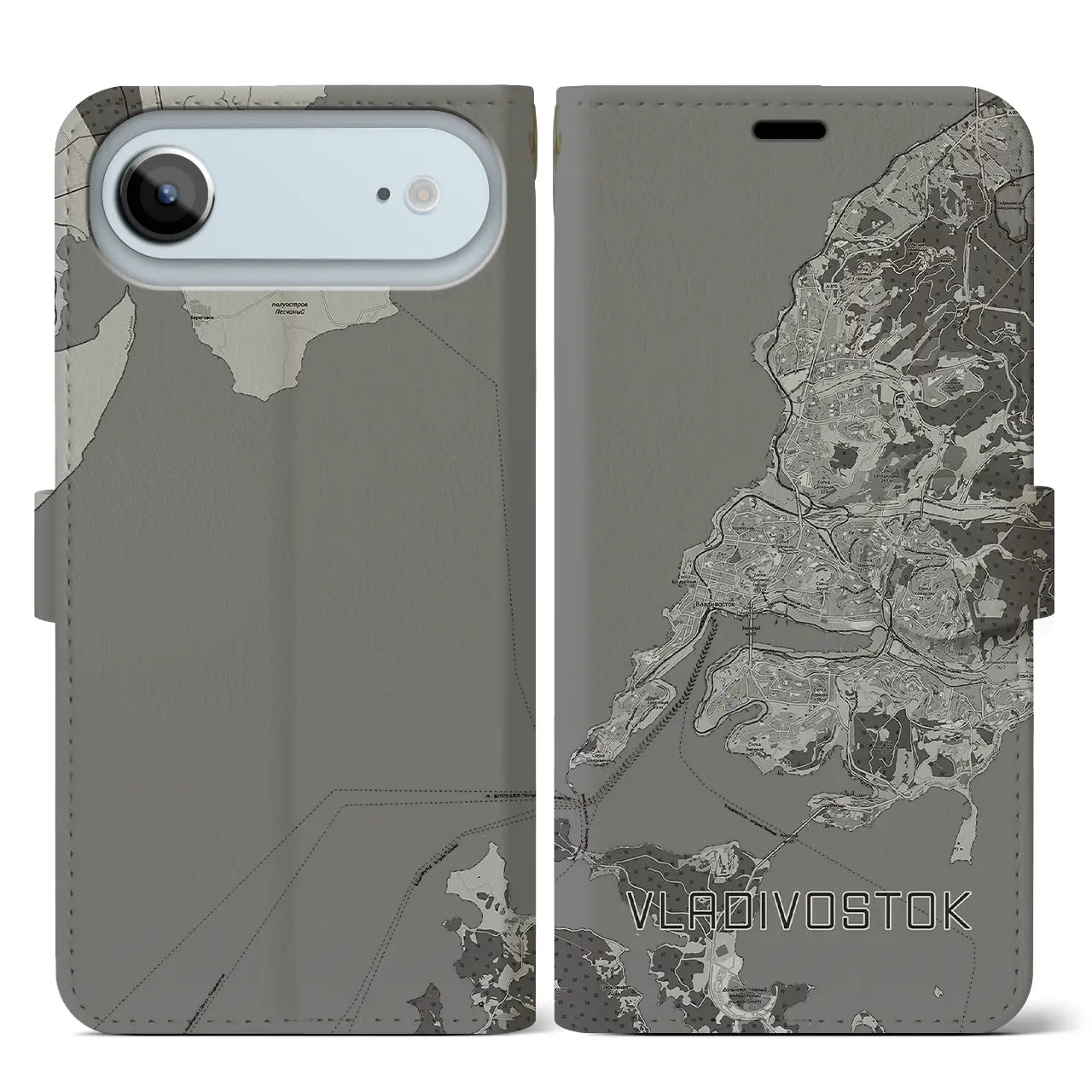 【ウラジオストク(ロシア)】地図柄iPhoneケース(手帳タイプ)