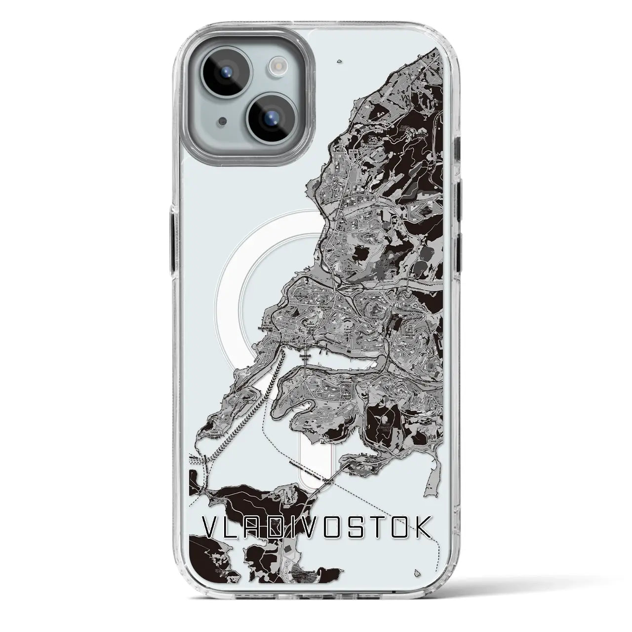 【ウラジオストク(ロシア)】地図柄iPhoneケース(MagSafeタイプ)