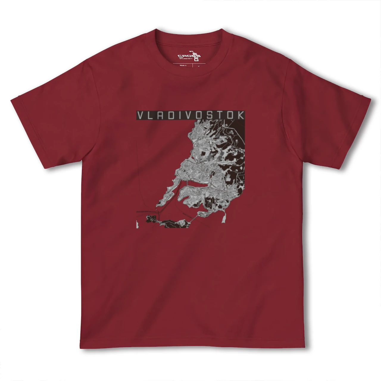 【ウラジオストク(ロシア)】地図柄ヘビーウェイトTシャツ