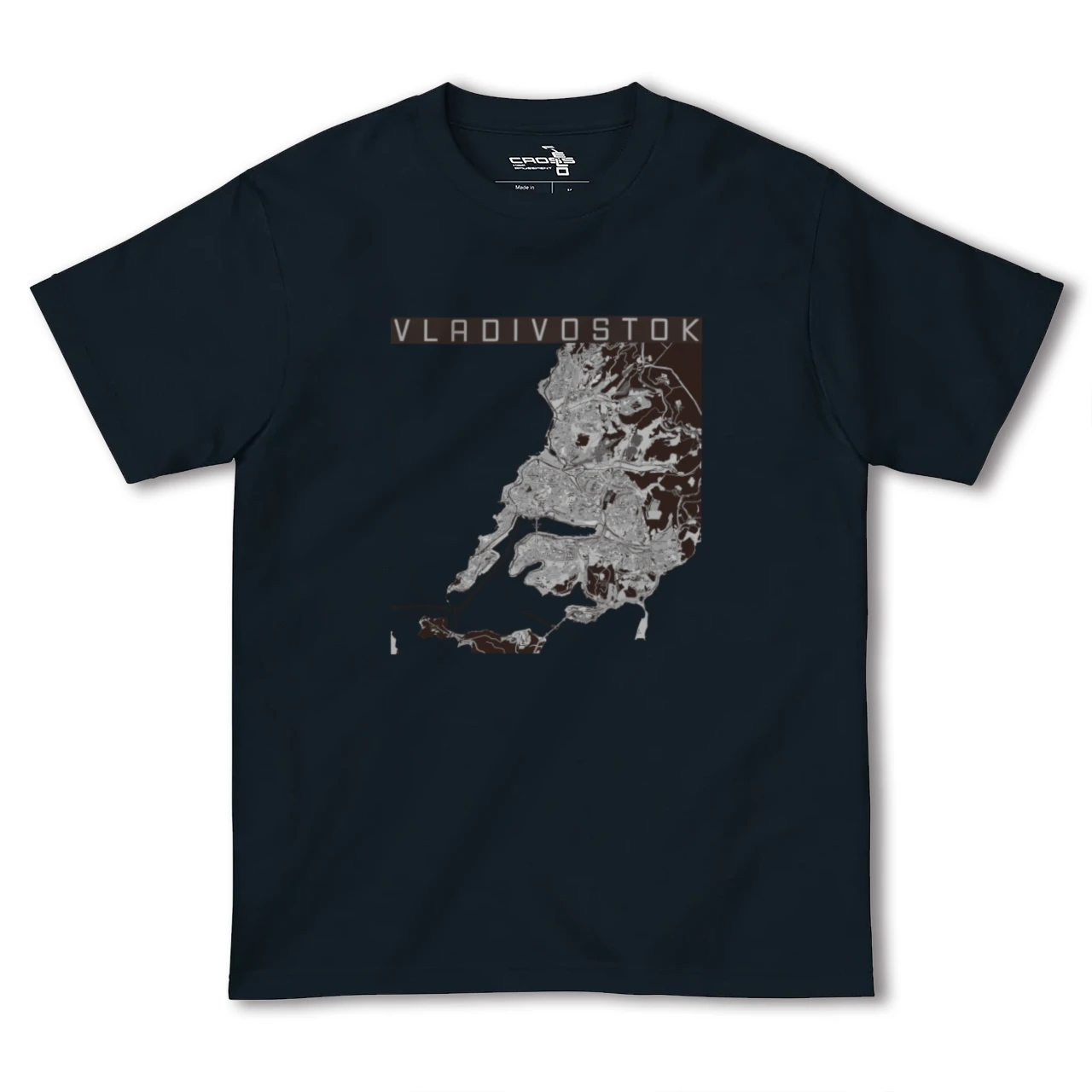 【ウラジオストク(ロシア)】地図柄ヘビーウェイトTシャツ