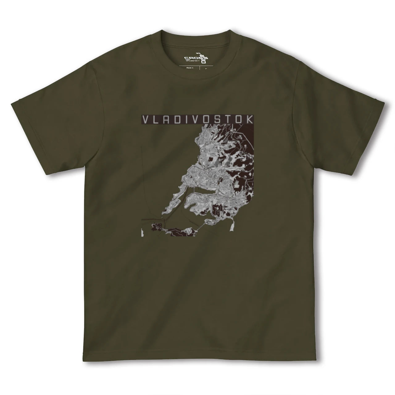 【ウラジオストク(ロシア)】地図柄ヘビーウェイトTシャツ