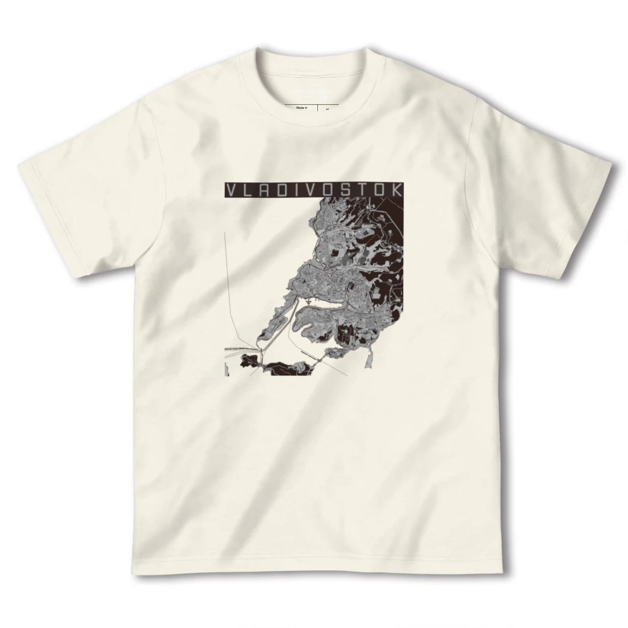 【ウラジオストク(ロシア)】地図柄ヘビーウェイトTシャツ
