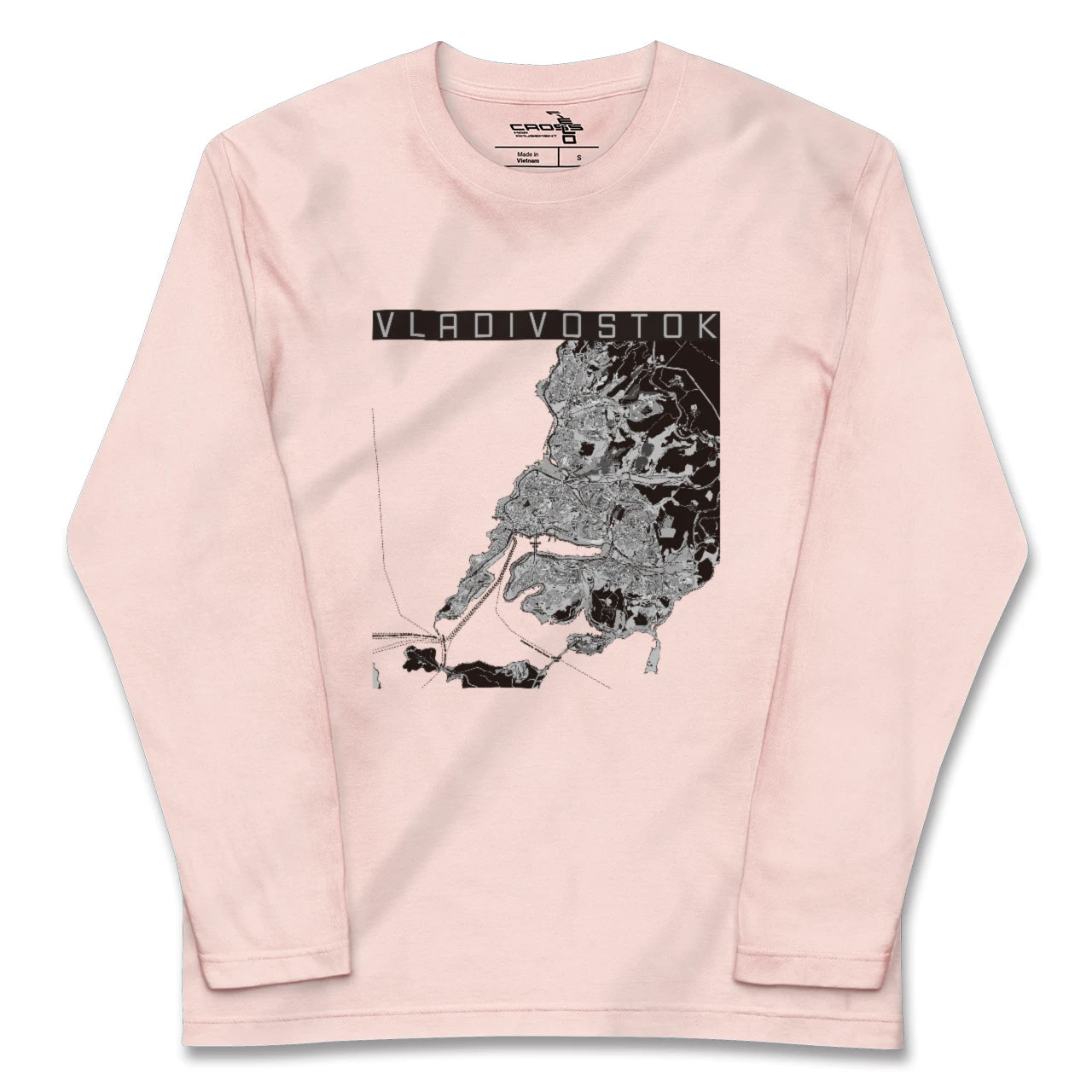 【ウラジオストク(ロシア)】地図柄ロングスリーブTシャツ