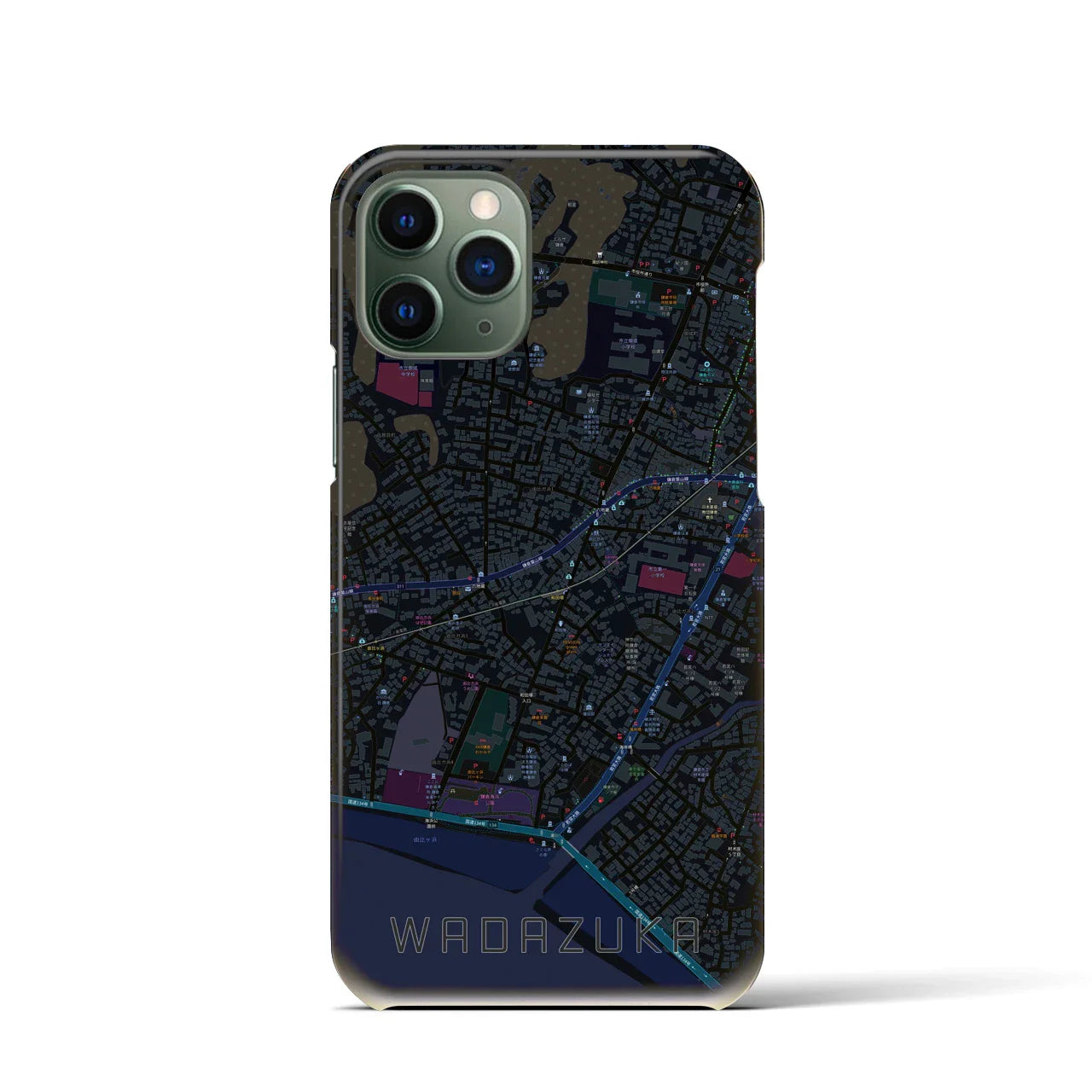 【和田塚(神奈川県)】地図柄iPhoneケース(バックカバータイプ)