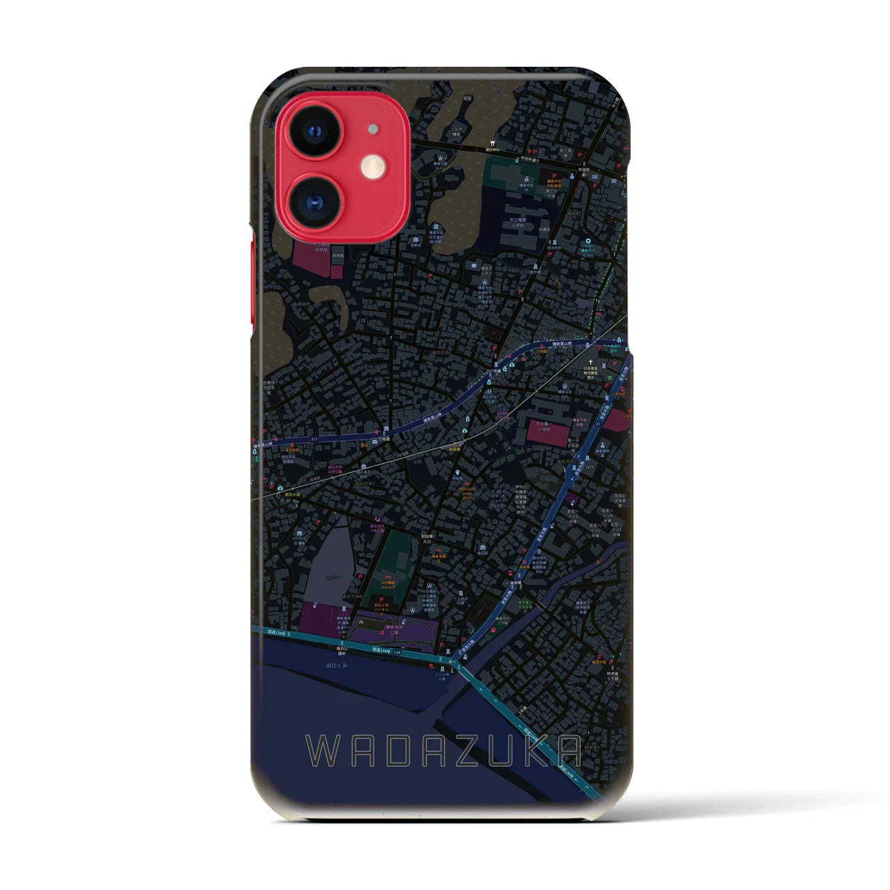 【和田塚(神奈川県)】地図柄iPhoneケース(バックカバータイプ)