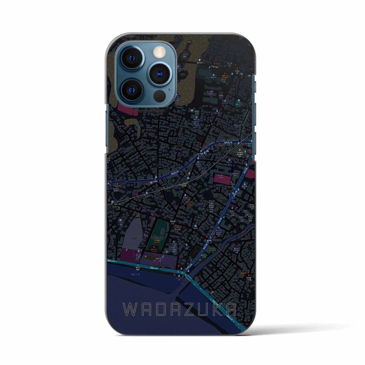 【和田塚(神奈川県)】地図柄iPhoneケース(バックカバータイプ)