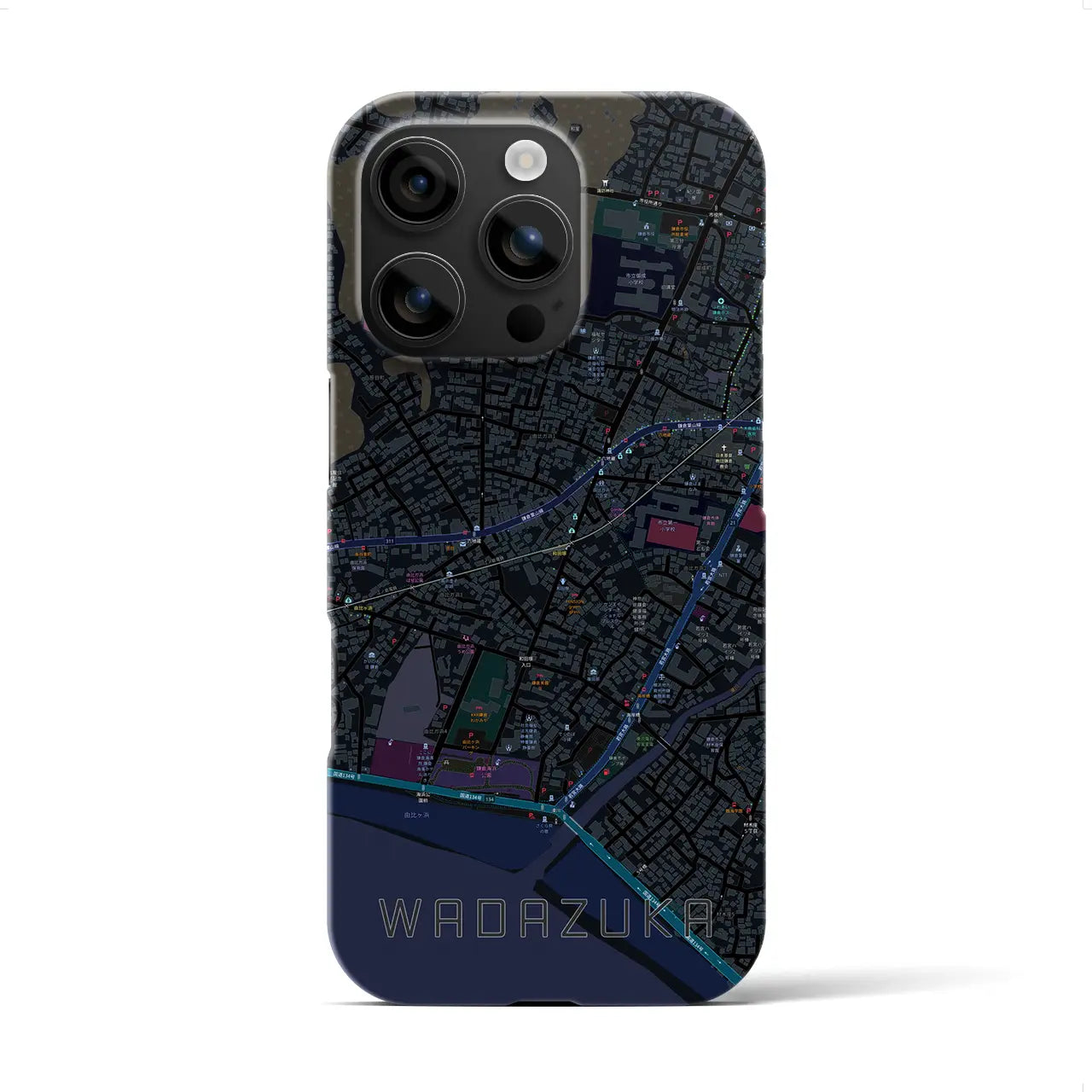 【和田塚(神奈川県)】地図柄iPhoneケース(バックカバータイプ)