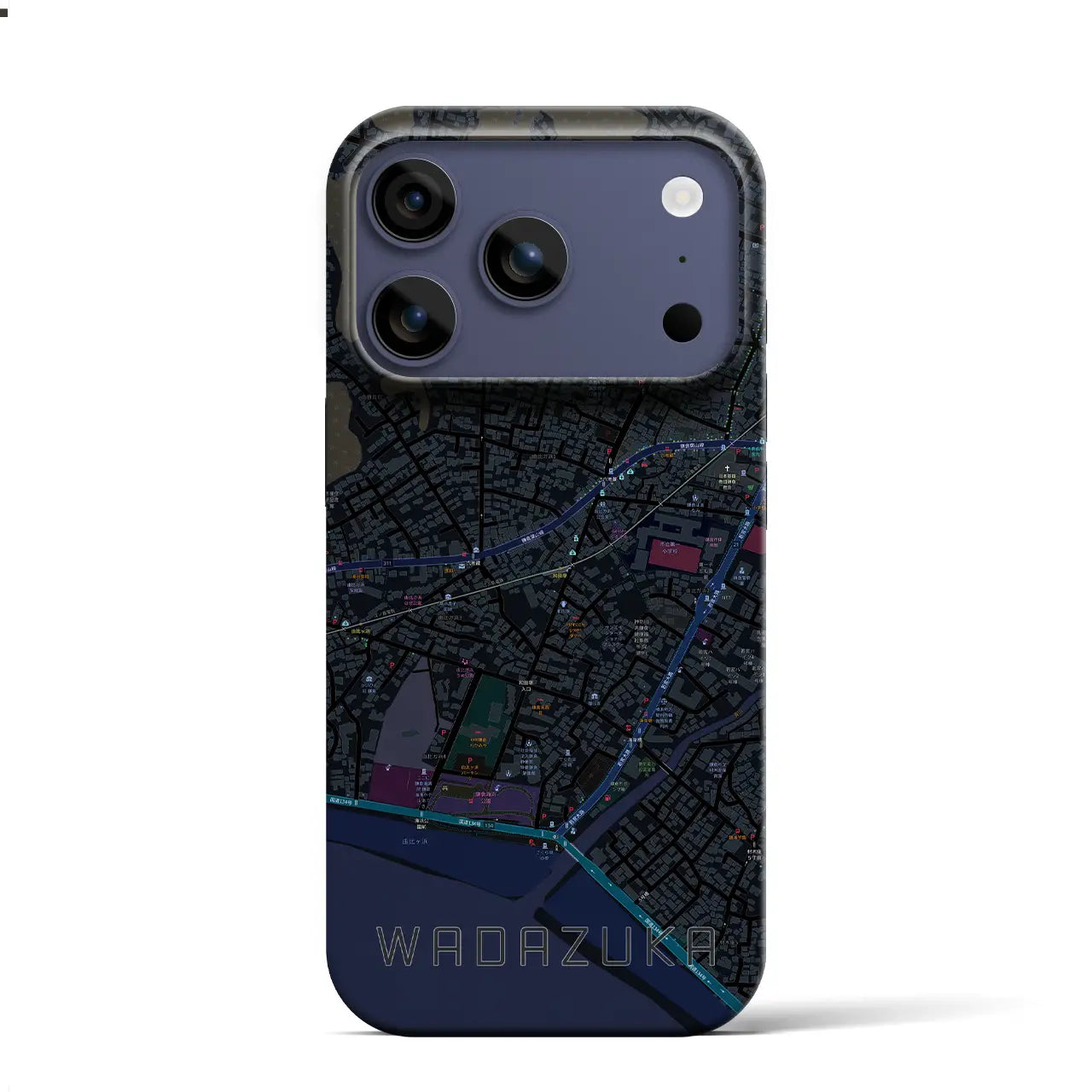 【和田塚(神奈川県)】地図柄iPhoneケース(バックカバータイプ)