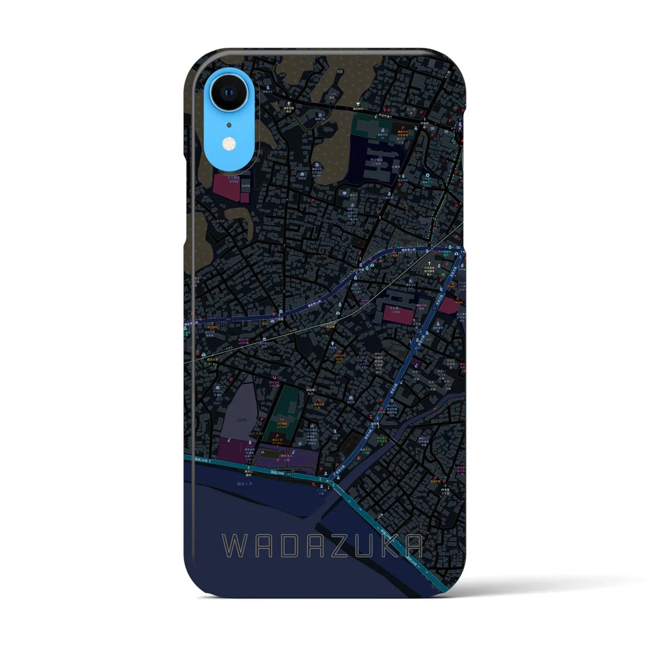 【和田塚(神奈川県)】地図柄iPhoneケース(バックカバータイプ)