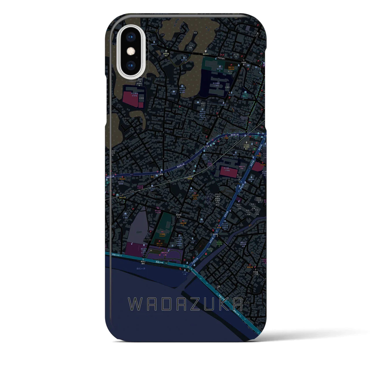 【和田塚(神奈川県)】地図柄iPhoneケース(バックカバータイプ)