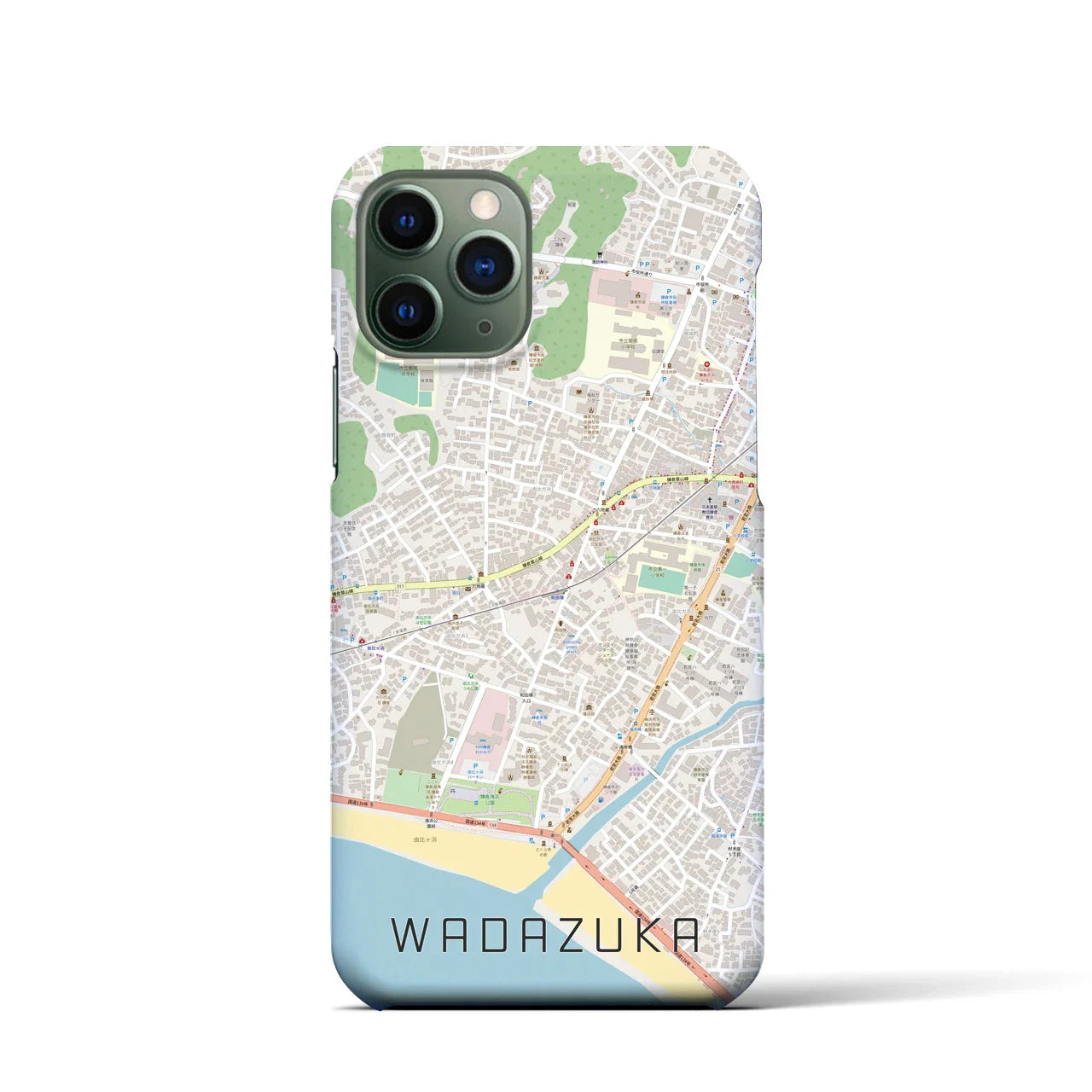 【和田塚(神奈川県)】地図柄iPhoneケース(バックカバータイプ)
