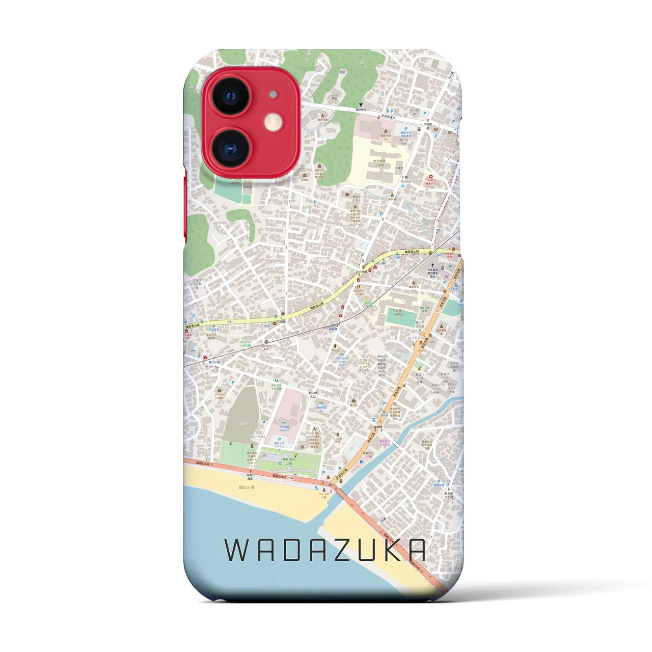 【和田塚(神奈川県)】地図柄iPhoneケース(バックカバータイプ)