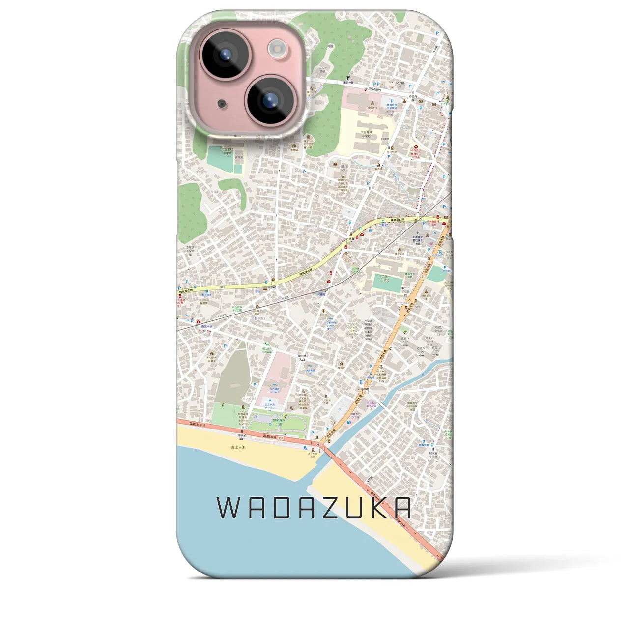 【和田塚(神奈川県)】地図柄iPhoneケース(バックカバータイプ)