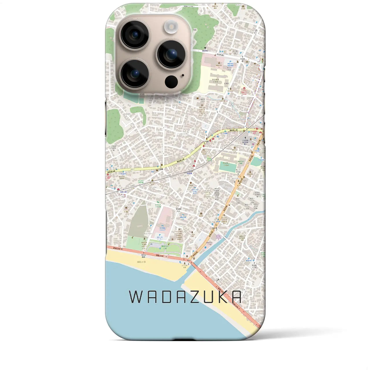 【和田塚(神奈川県)】地図柄iPhoneケース(バックカバータイプ)