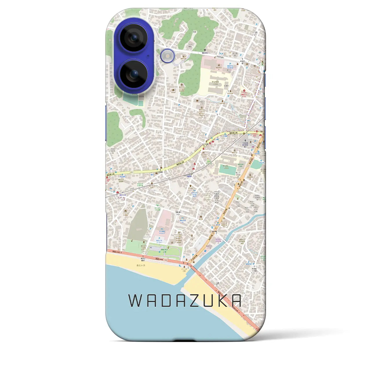 【和田塚(神奈川県)】地図柄iPhoneケース(バックカバータイプ)ナチュラル・iPhone 16 Pro Max 用