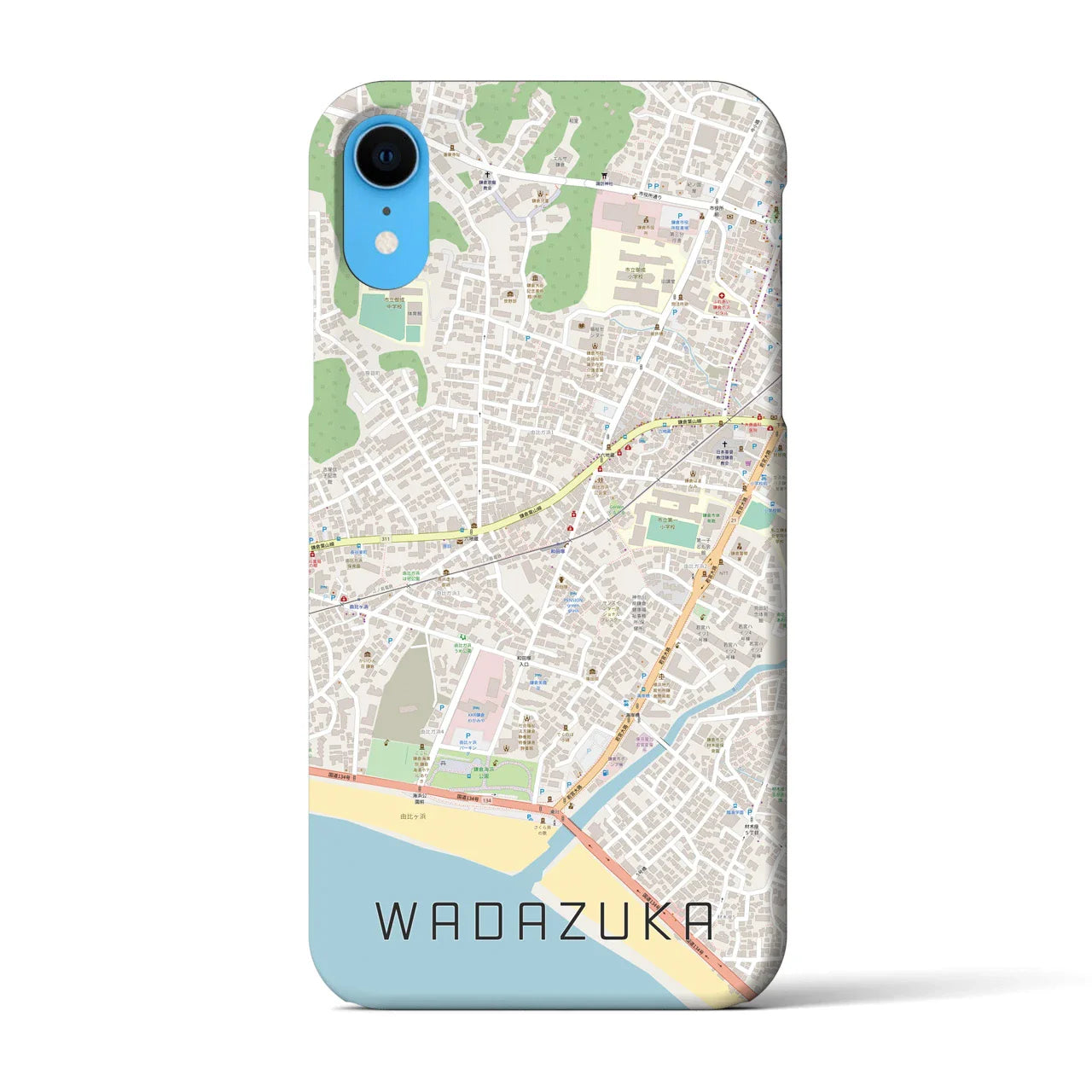 【和田塚(神奈川県)】地図柄iPhoneケース(バックカバータイプ)