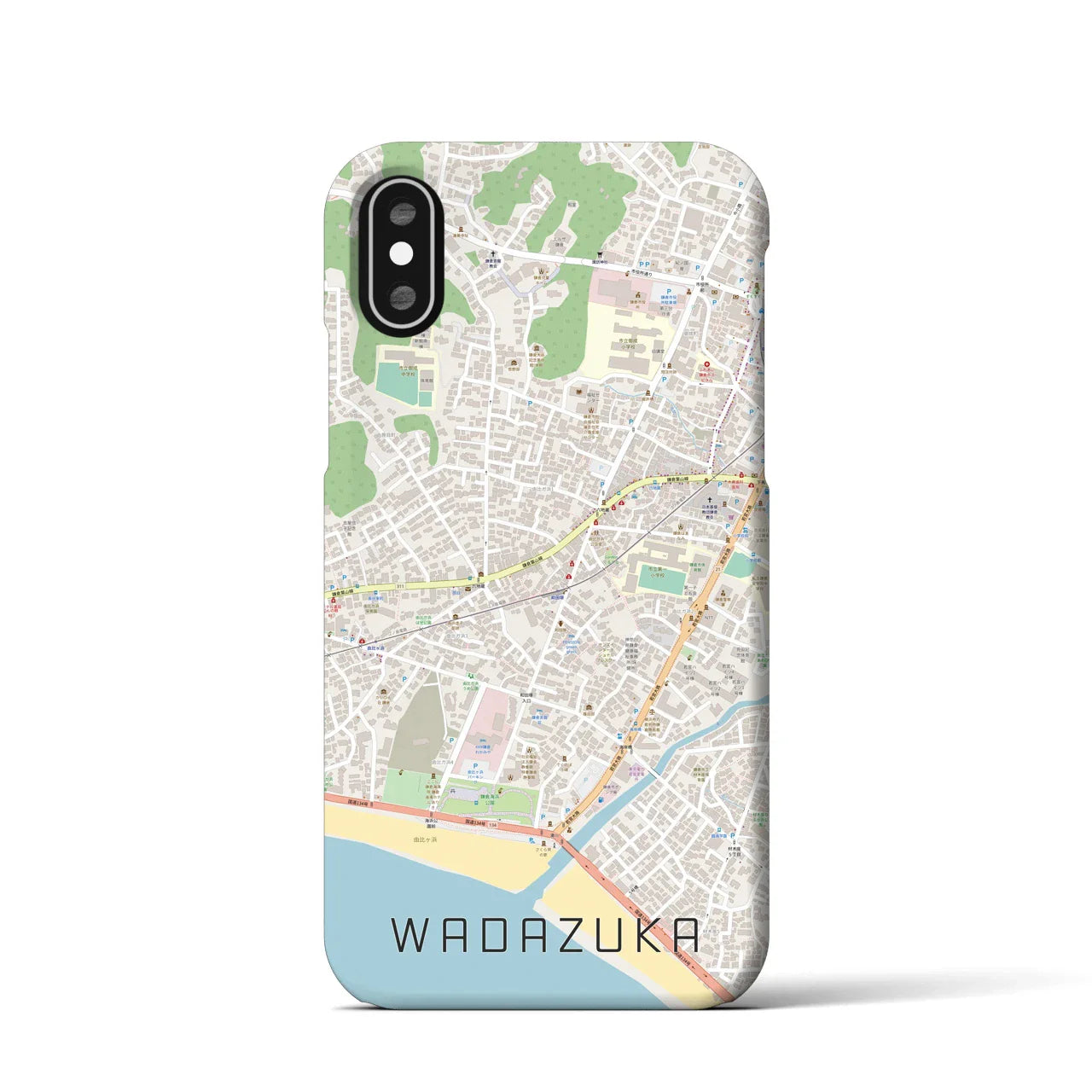 【和田塚(神奈川県)】地図柄iPhoneケース(バックカバータイプ)