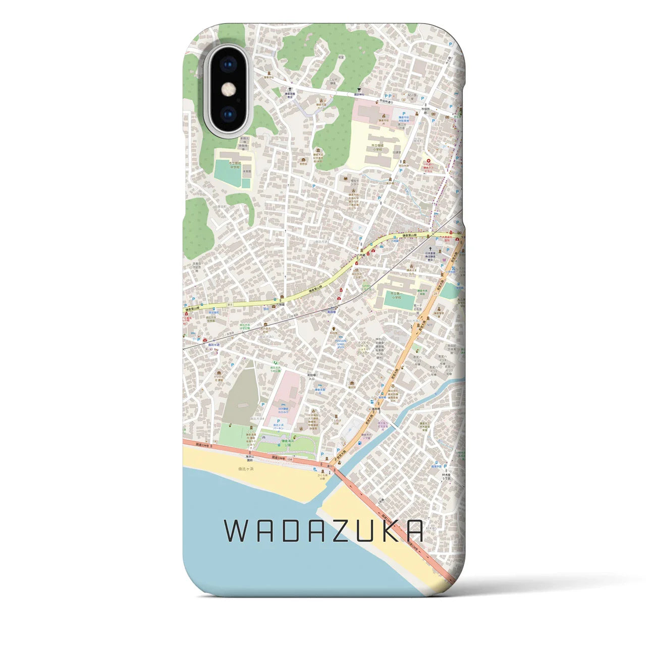 【和田塚(神奈川県)】地図柄iPhoneケース(バックカバータイプ)