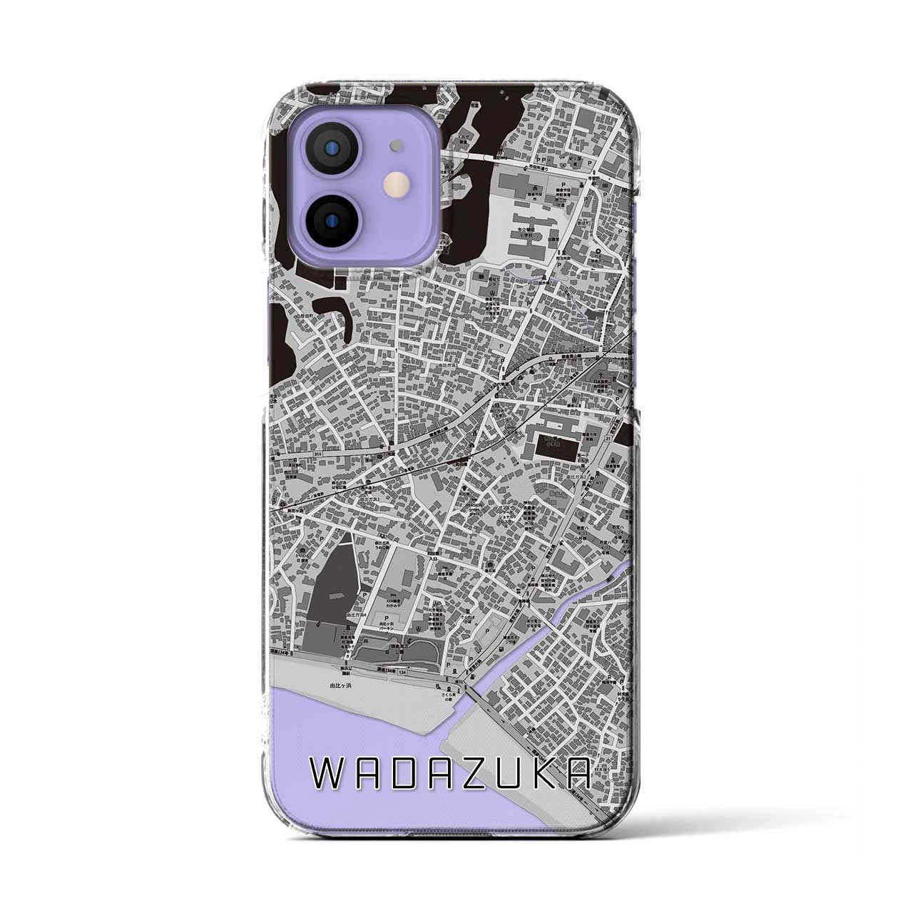 【和田塚(神奈川県)】地図柄iPhoneケース(クリアタイプ)