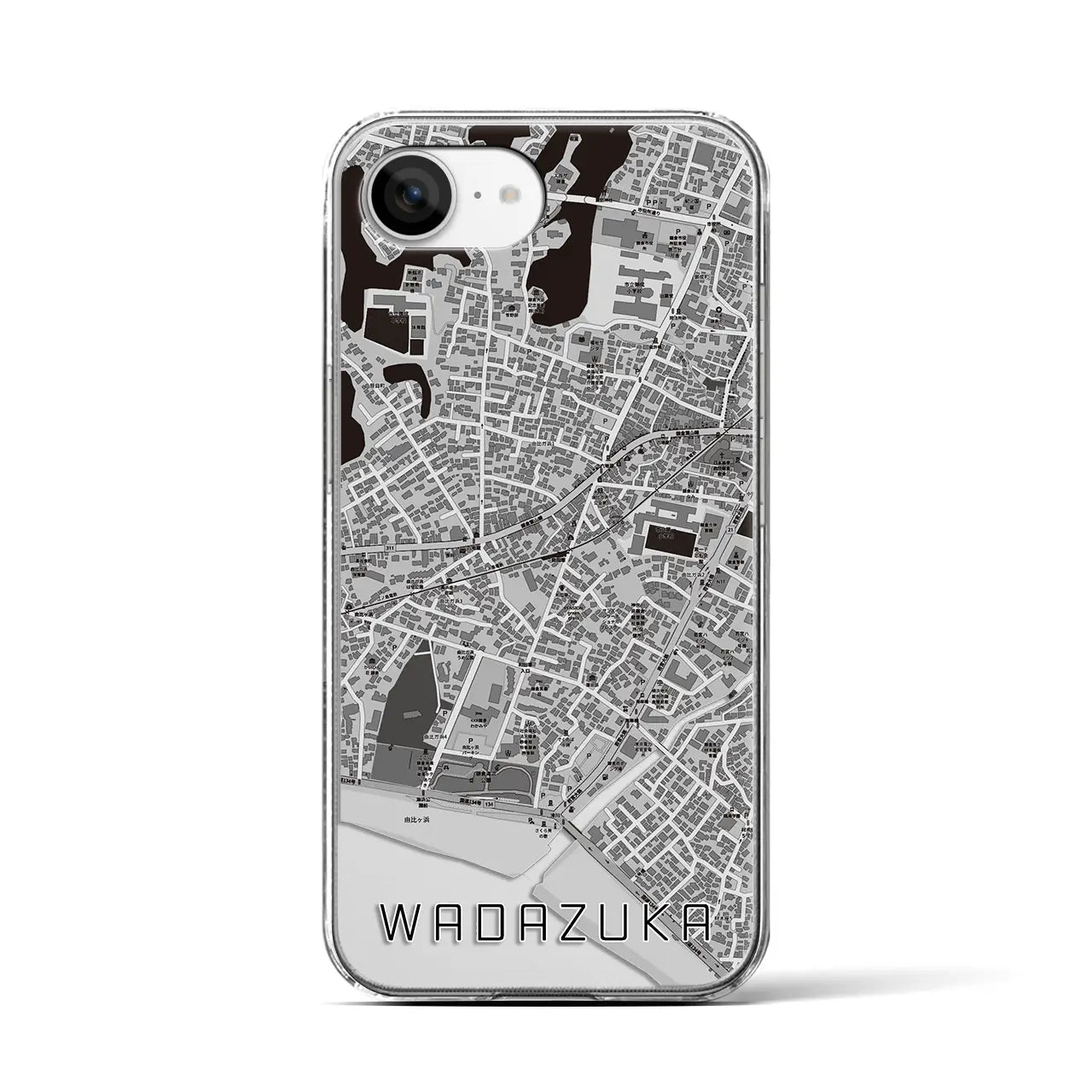【和田塚(神奈川県)】地図柄iPhoneケース(クリアタイプ)