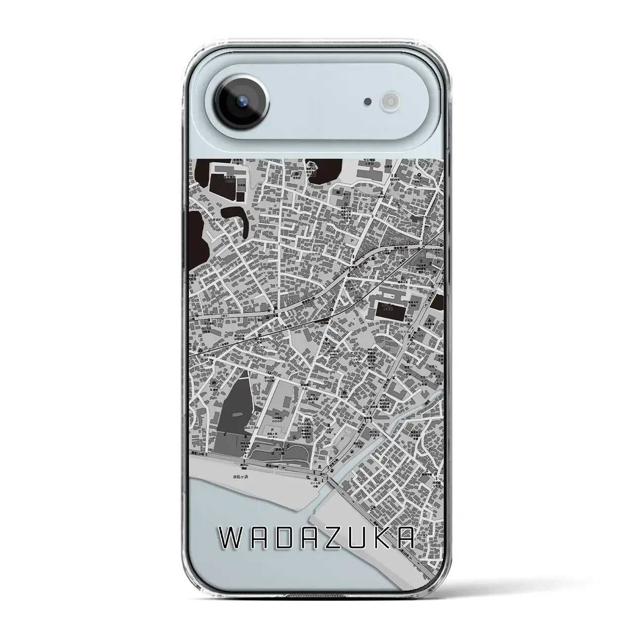 【和田塚(神奈川県)】地図柄iPhoneケース(クリアタイプ)