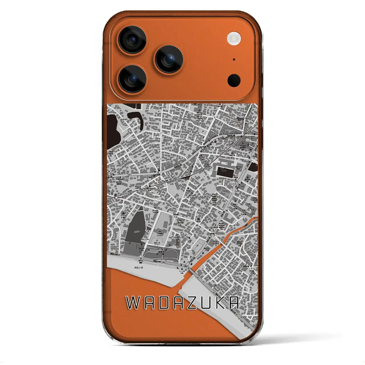 【和田塚(神奈川県)】地図柄iPhoneケース(クリアタイプ)