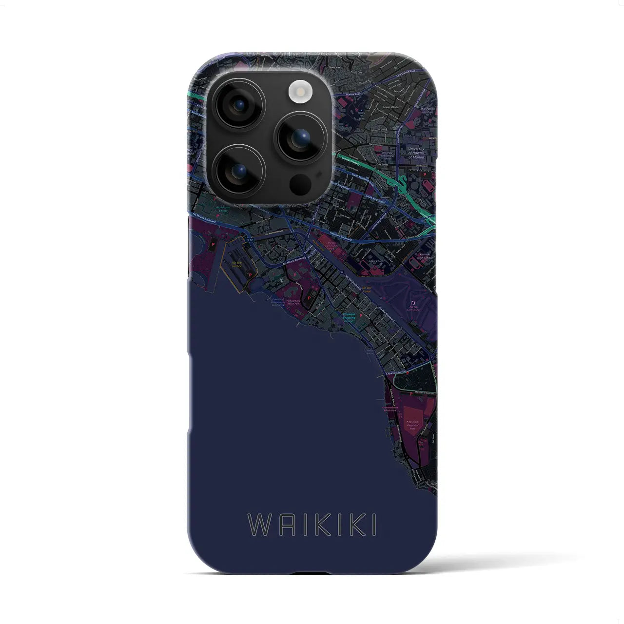 【ワイキキ(アメリカ)】地図柄iPhoneケース(バックカバータイプ)