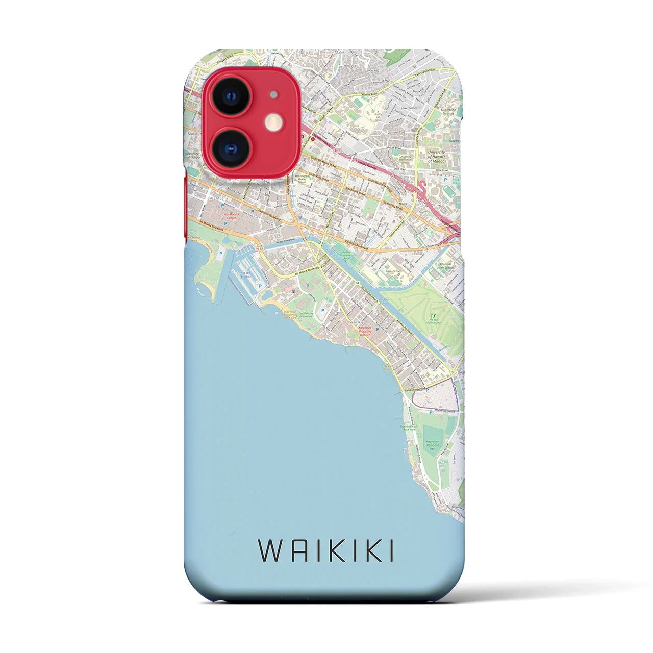 【ワイキキ(アメリカ)】地図柄iPhoneケース(バックカバータイプ)