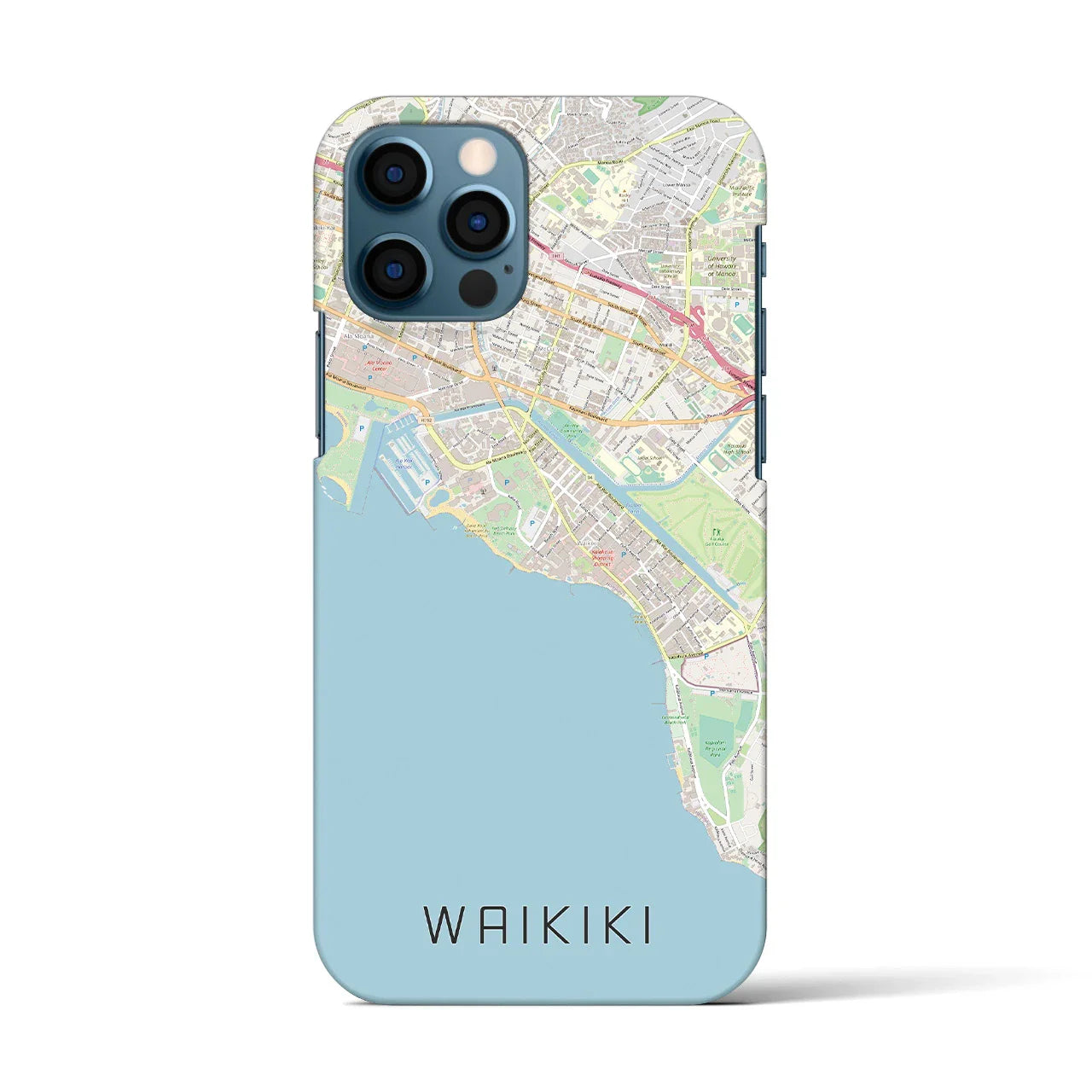 【ワイキキ(アメリカ)】地図柄iPhoneケース(バックカバータイプ)