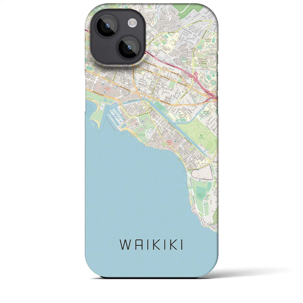 【ワイキキ(アメリカ)】地図柄iPhoneケース(バックカバータイプ)