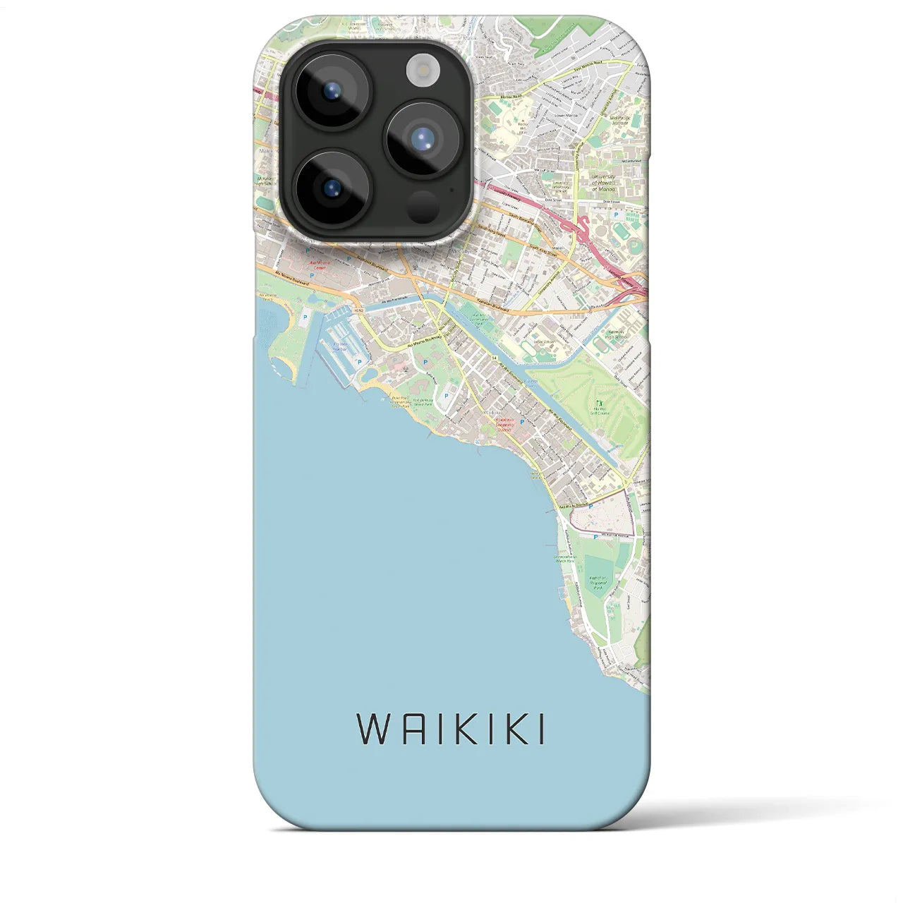 【ワイキキ(アメリカ)】地図柄iPhoneケース(バックカバータイプ)