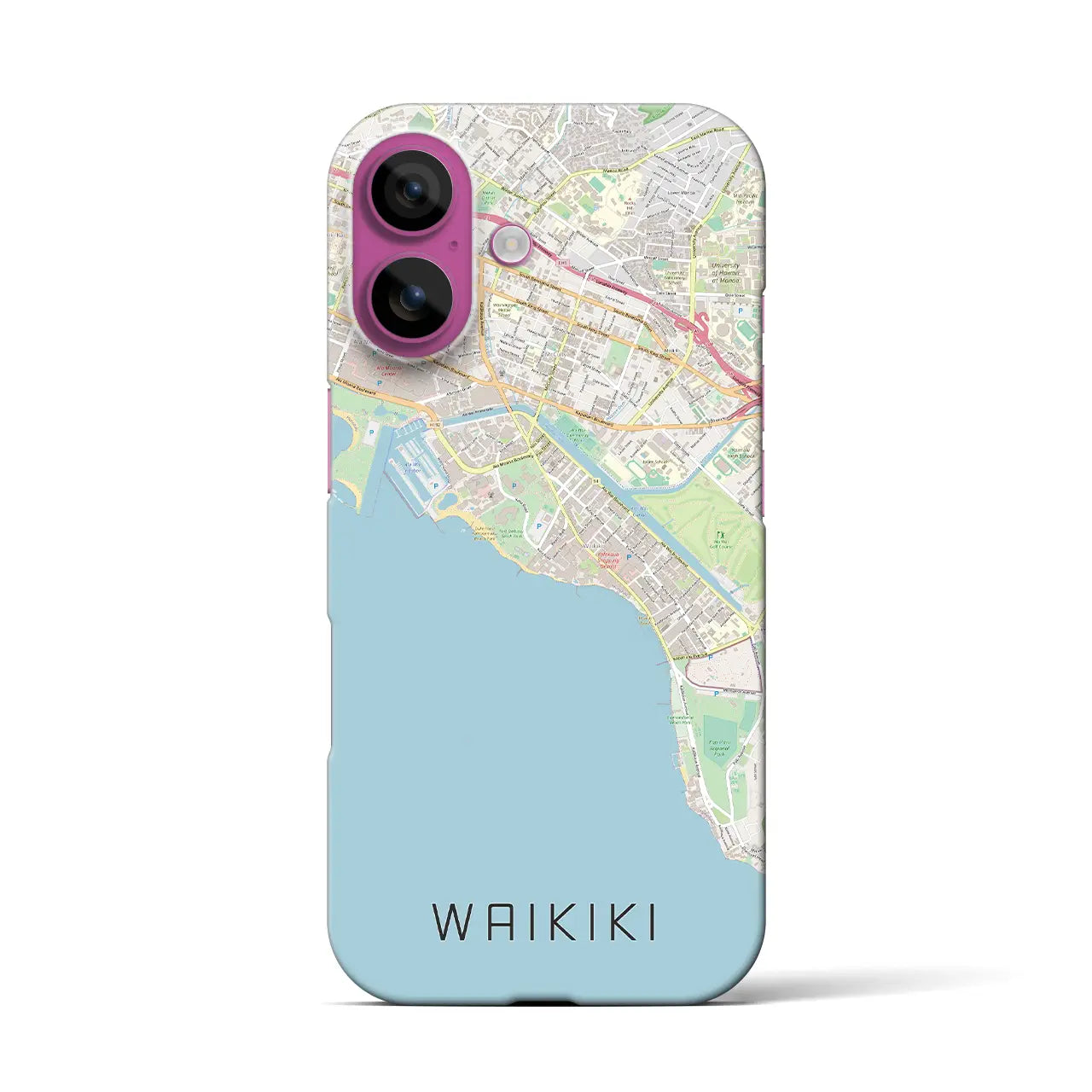 【ワイキキ(アメリカ)】地図柄iPhoneケース(バックカバータイプ)