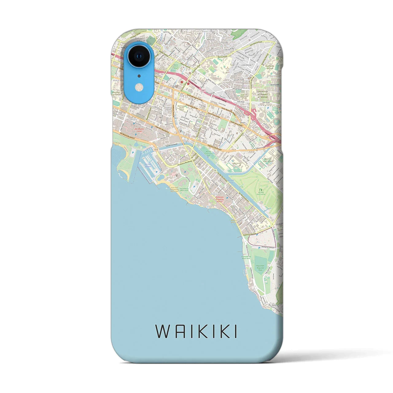 【ワイキキ(アメリカ)】地図柄iPhoneケース(バックカバータイプ)
