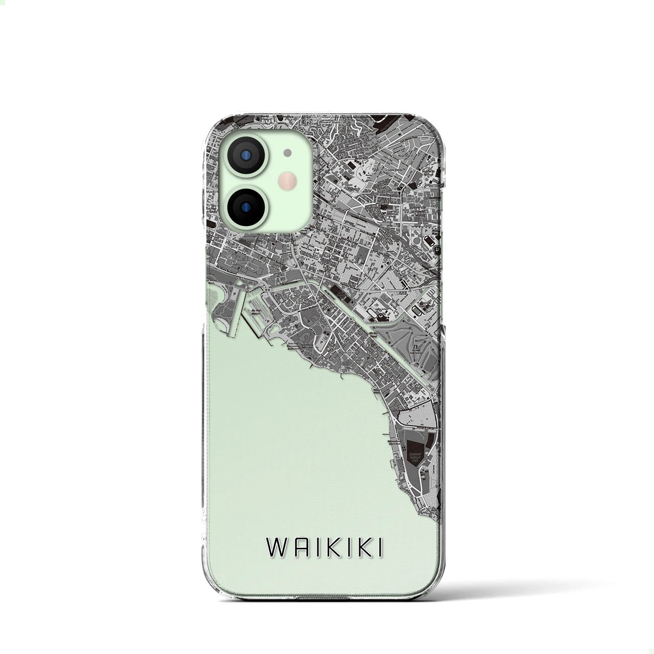 【ワイキキ(アメリカ)】地図柄iPhoneケース(クリアタイプ)