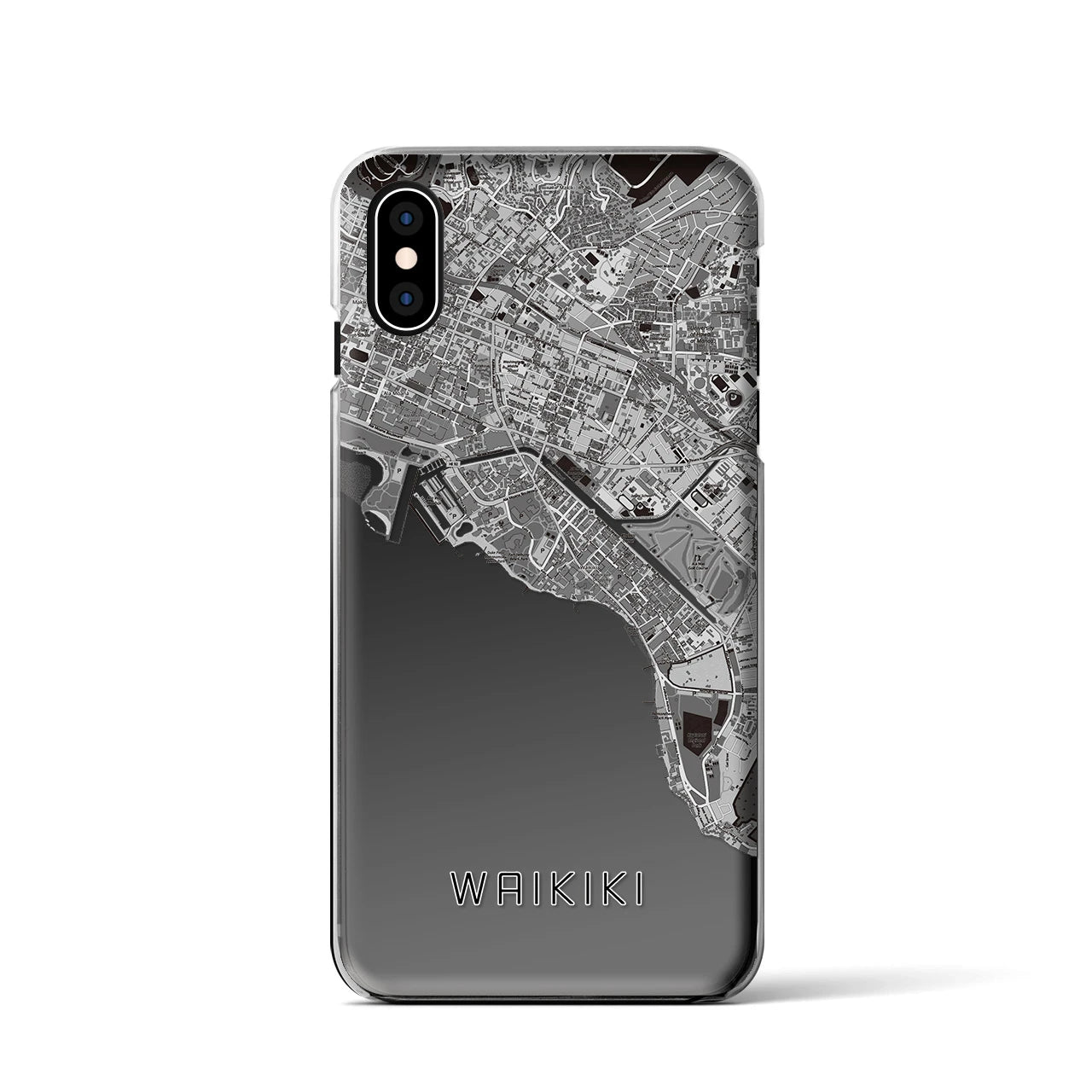 【ワイキキ(アメリカ)】地図柄iPhoneケース(クリアタイプ)
