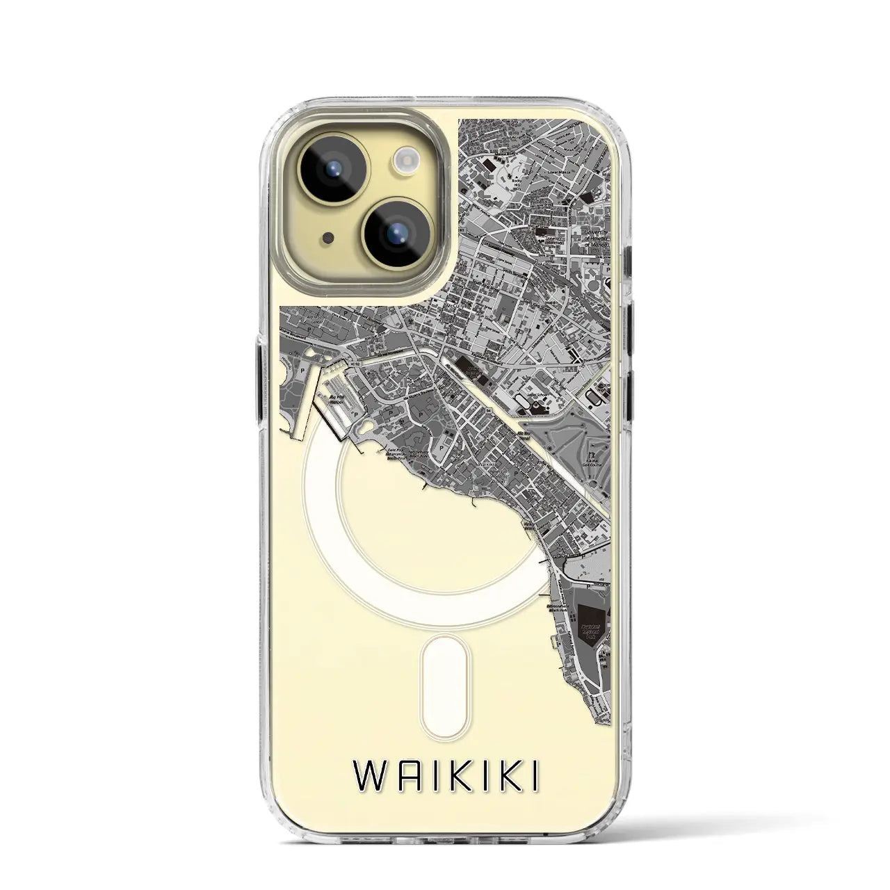 【ワイキキ(アメリカ)】地図柄iPhoneケース(MagSafeタイプ)