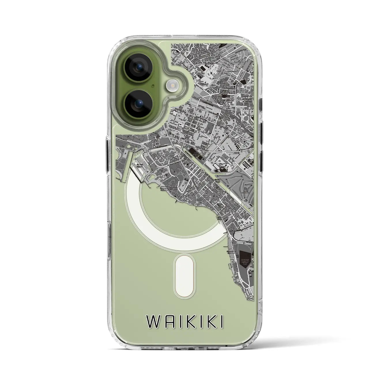 【ワイキキ(アメリカ)】地図柄iPhoneケース(MagSafeタイプ)